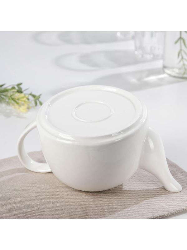 Чайник керамический заварочный «Классика», 500 мл, цвет белый