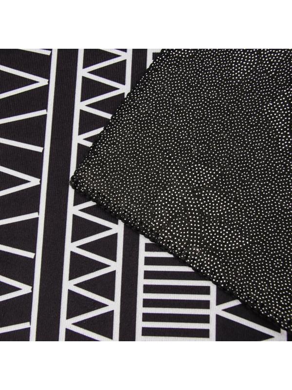 Набор ковриков для ванной и туалета Доляна «Марокканский», 2 шт: 50×80, 40×50 см, цвет чёрно-белый