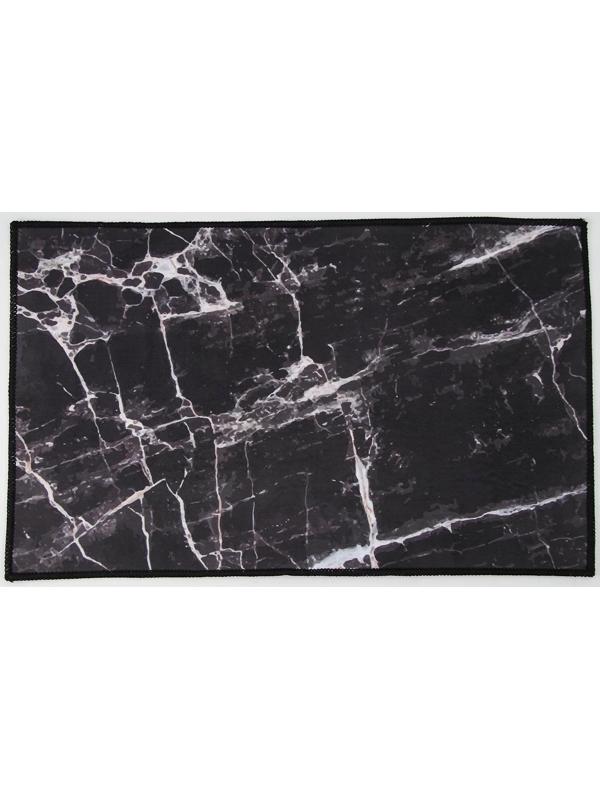 Коврик Доляна «Мрамор», 50×80 см, цвет чёрный