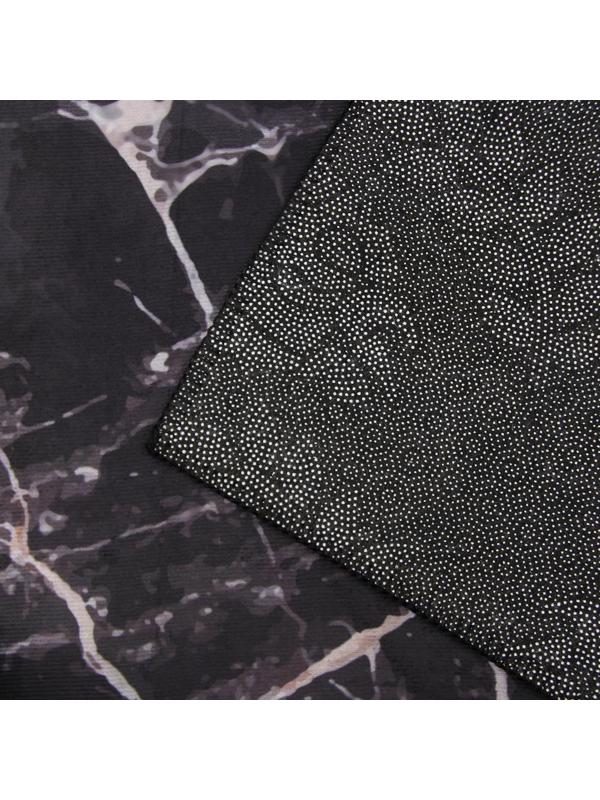 Коврик Доляна «Мрамор», 50×80 см, цвет чёрный