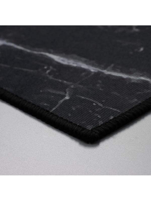 Коврик Доляна «Мрамор», 50×80 см, цвет чёрный