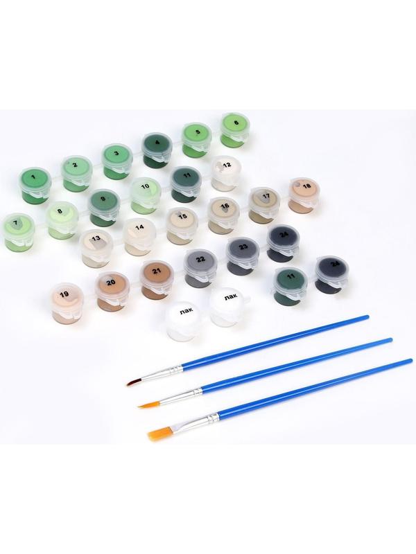 Картина по номерам на холсте с подрамником «Панды. Мама и малыш» 40х50 см