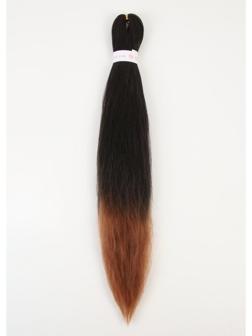 SIM-BRAIDS Канекалон двухцветный, гофрированный, 65 см, 90 гр, цвет чёрный/коричневый(#Т1В/30)