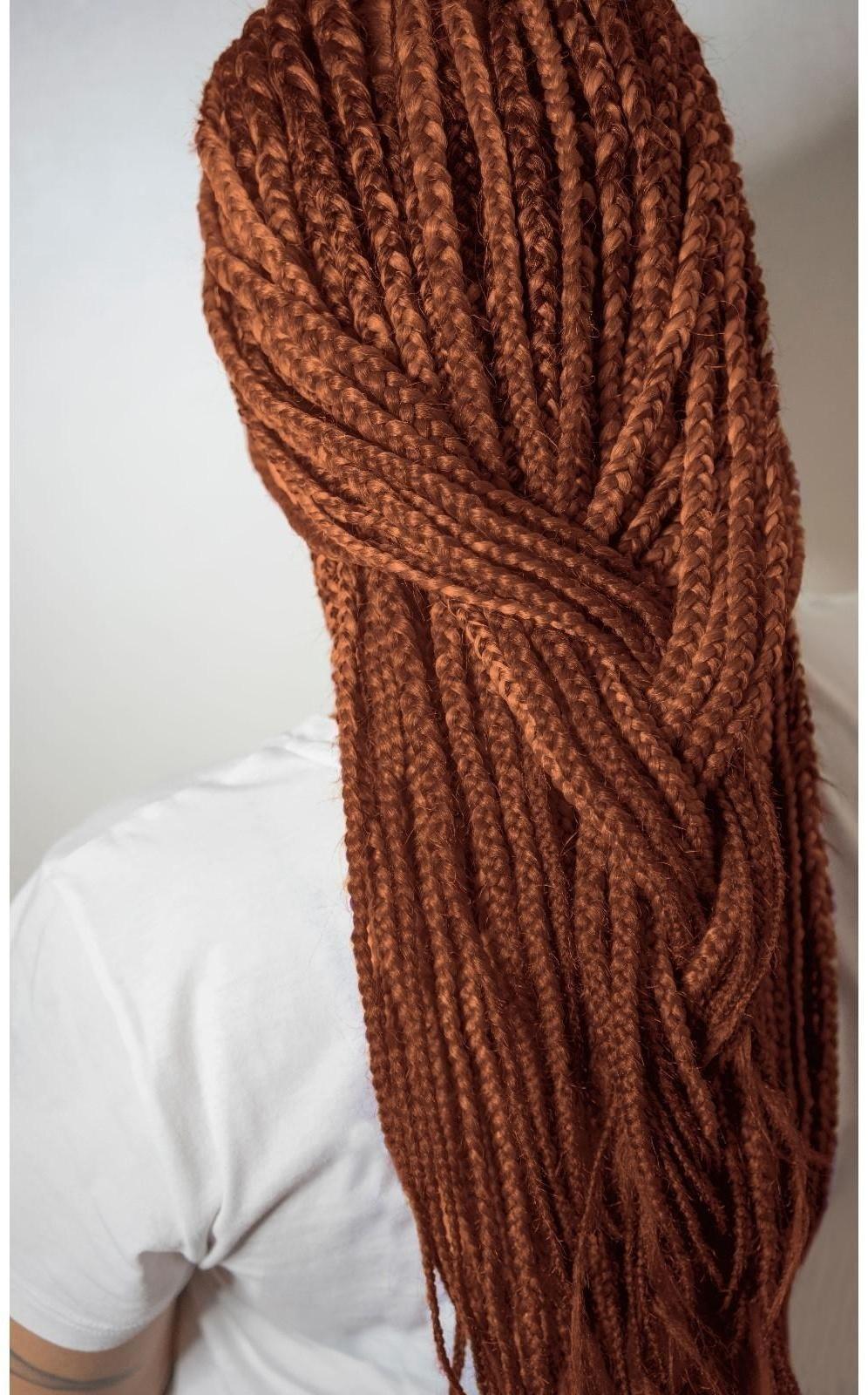 Косы для афрорезинок, 60 см, 15 прядей (CE), цвет светло-рыжий(#27)