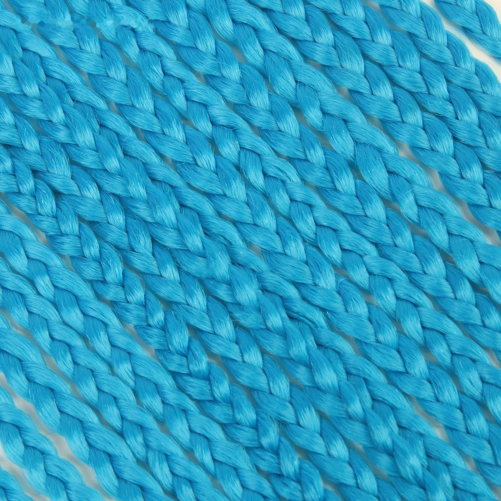 Косы для афрорезинок, 60 см, 15 прядей (CE), цвет синий(#F21)