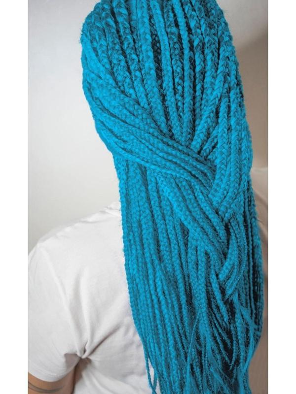 Косы для афрорезинок, 60 см, 15 прядей (CE), цвет синий(#F21)