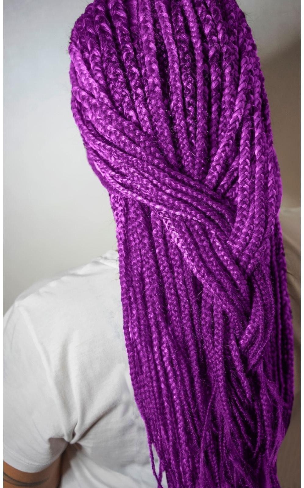 Косы для афрорезинок, 60 см, 15 прядей (CE), цвет фиолетовый(#PURPLE)
