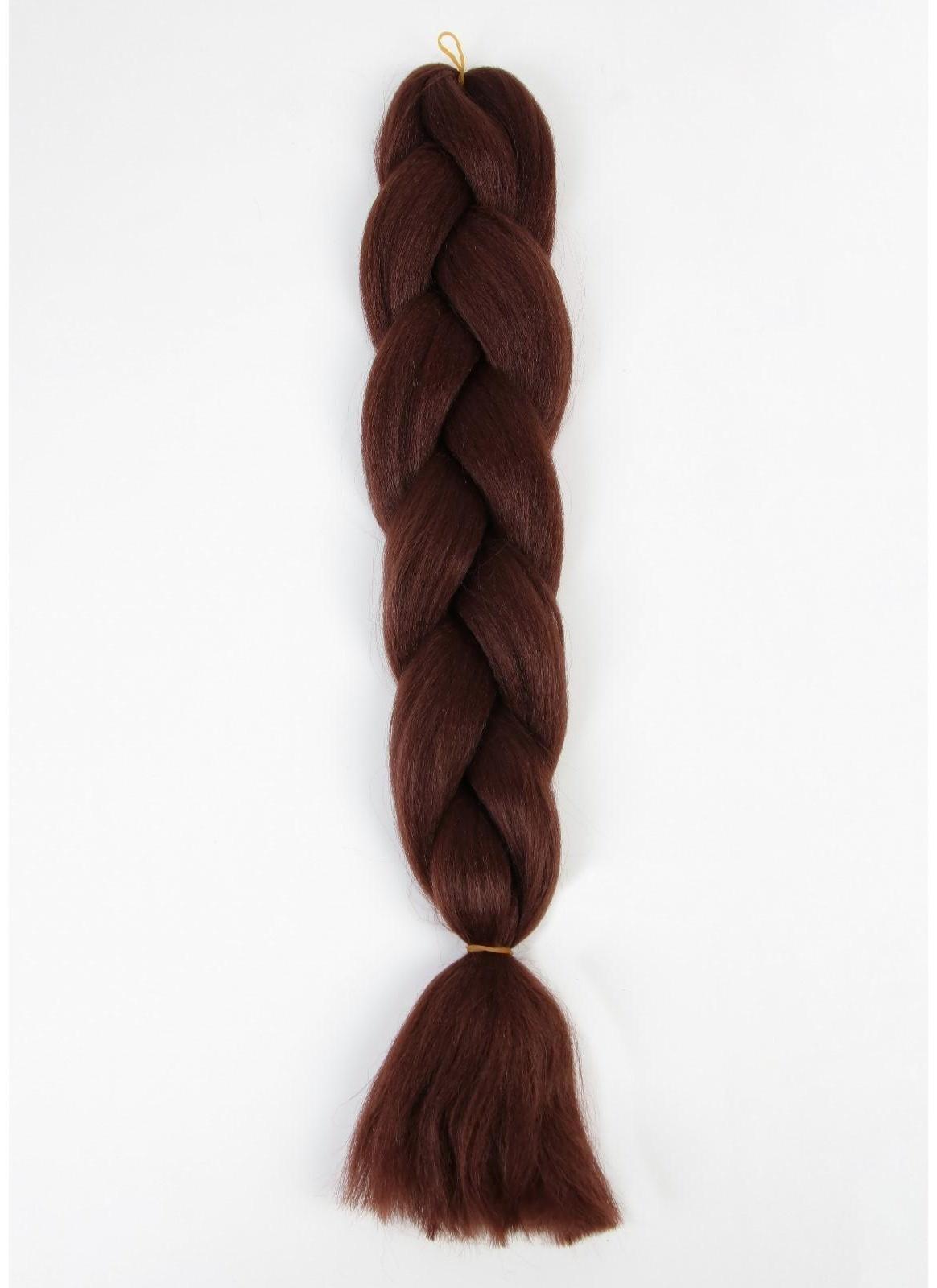 ZUMBA Канекалон однотонный, гофрированный, 60 см, 100 гр, цвет тёмный каштан(#AY8)