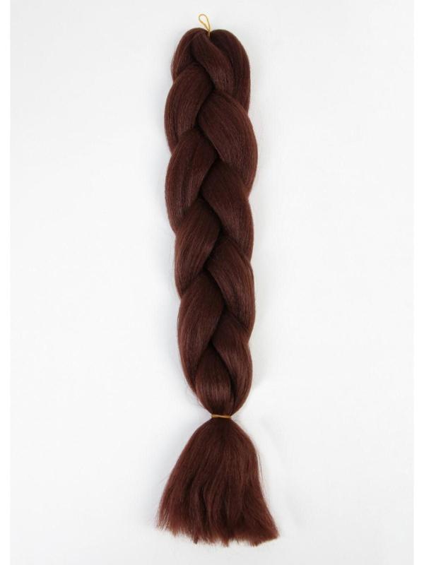 ZUMBA Канекалон однотонный, гофрированный, 60 см, 100 гр, цвет тёмный каштан(#AY8)