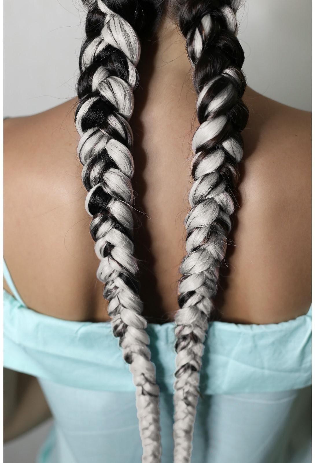 ZUMBA Канекалон однотонный, гофрированный, 60 см, 100 гр, цвет белый(#AY9)