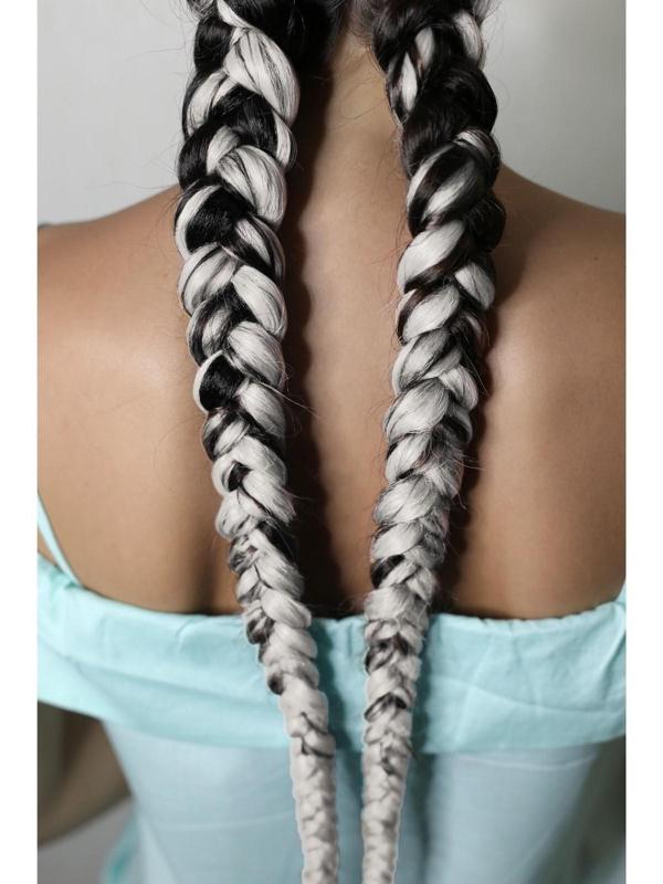 ZUMBA Канекалон однотонный, гофрированный, 60 см, 100 гр, цвет белый(#AY9)