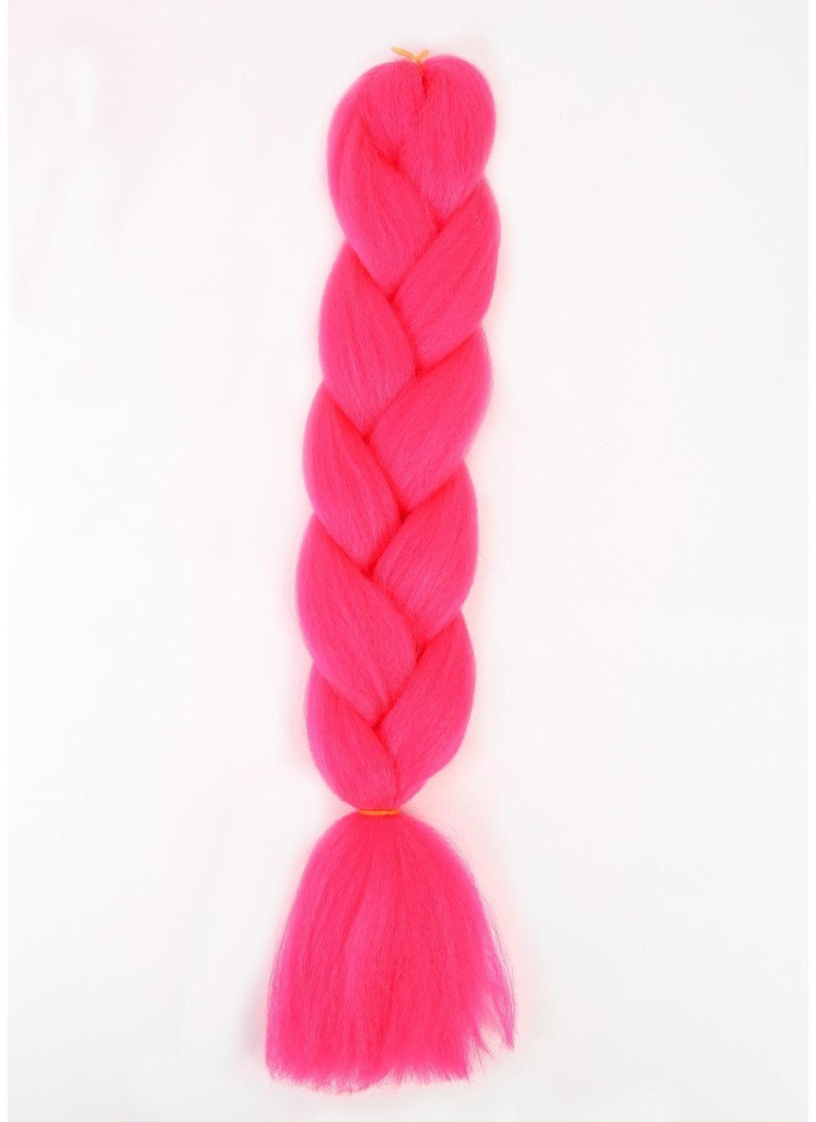 ZUMBA Канекалон однотонный, гофрированный, 60 см, 100 гр, цвет ярко-розовый(#AY14)