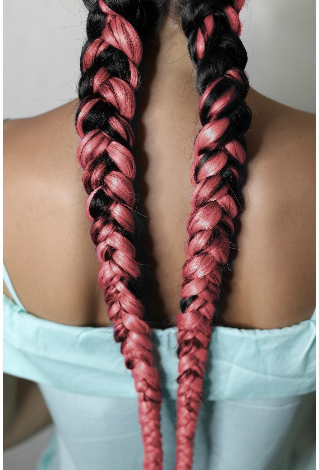 ZUMBA Канекалон однотонный, гофрированный, 60 см, 100 гр, цвет пудровый розовый(#AY17)