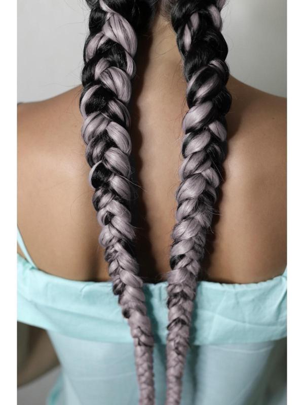 ZUMBA Канекалон однотонный, гофрированный, 60 см, 100 гр, цвет пепельный(#AY39)