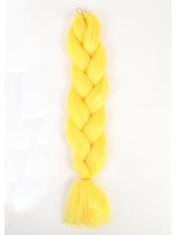 ZUMBA Канекалон однотонный, гофрированный, 60 см, 100 гр, цвет ярко-жёлтый(#AY41)