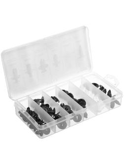 Клипсы и пистоны крепежные, 6 видов, набор 50 шт