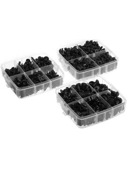 Клипсы и пистоны крепежные, 16 видов, набор 625 шт