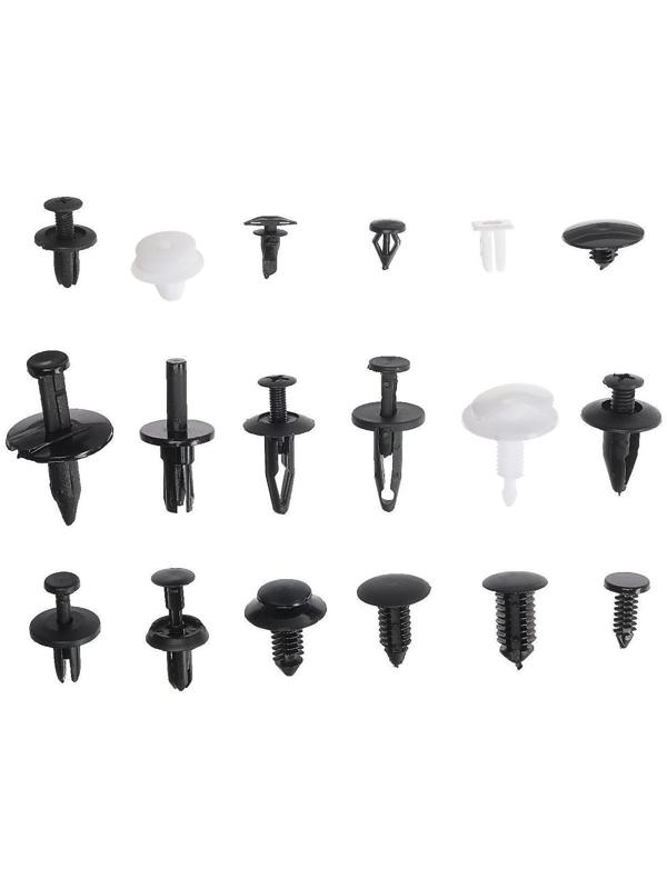 Клипсы и пистоны крепежные, 18 видов, набор 415 шт