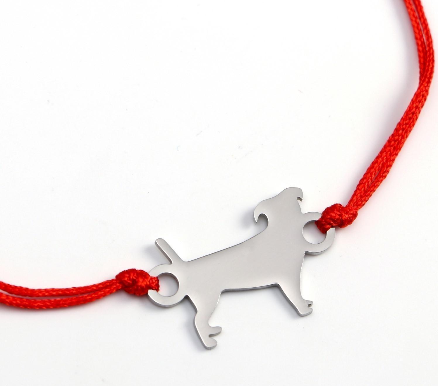 Подвес для собаки и браслет на руку «Джек рассел»