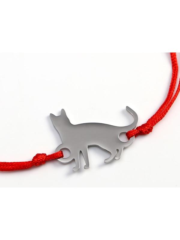 Подвес для кошки и браслет на руку «Русская голубая»