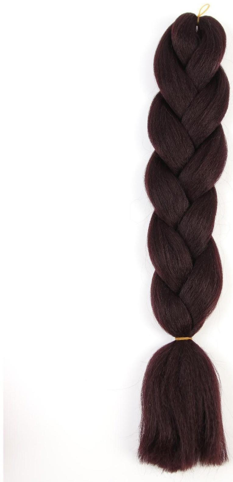 ZUMBA Канекалон однотонный, гофрированный, 60 см, 100 гр, цвет тёмно-бордовый(#AY10)