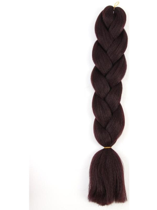 ZUMBA Канекалон однотонный, гофрированный, 60 см, 100 гр, цвет тёмно-бордовый(#AY10)