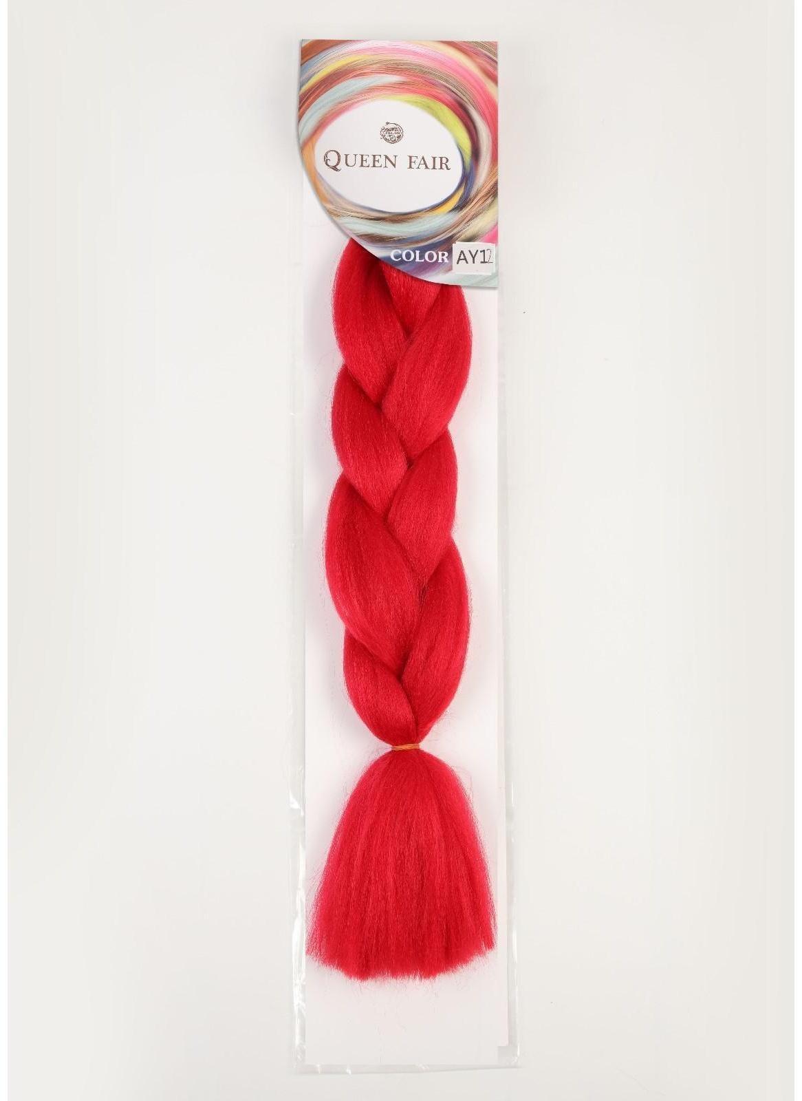 ZUMBA Канекалон однотонный, гофрированный, 60 см, 100 гр, цвет красный(#AY12)