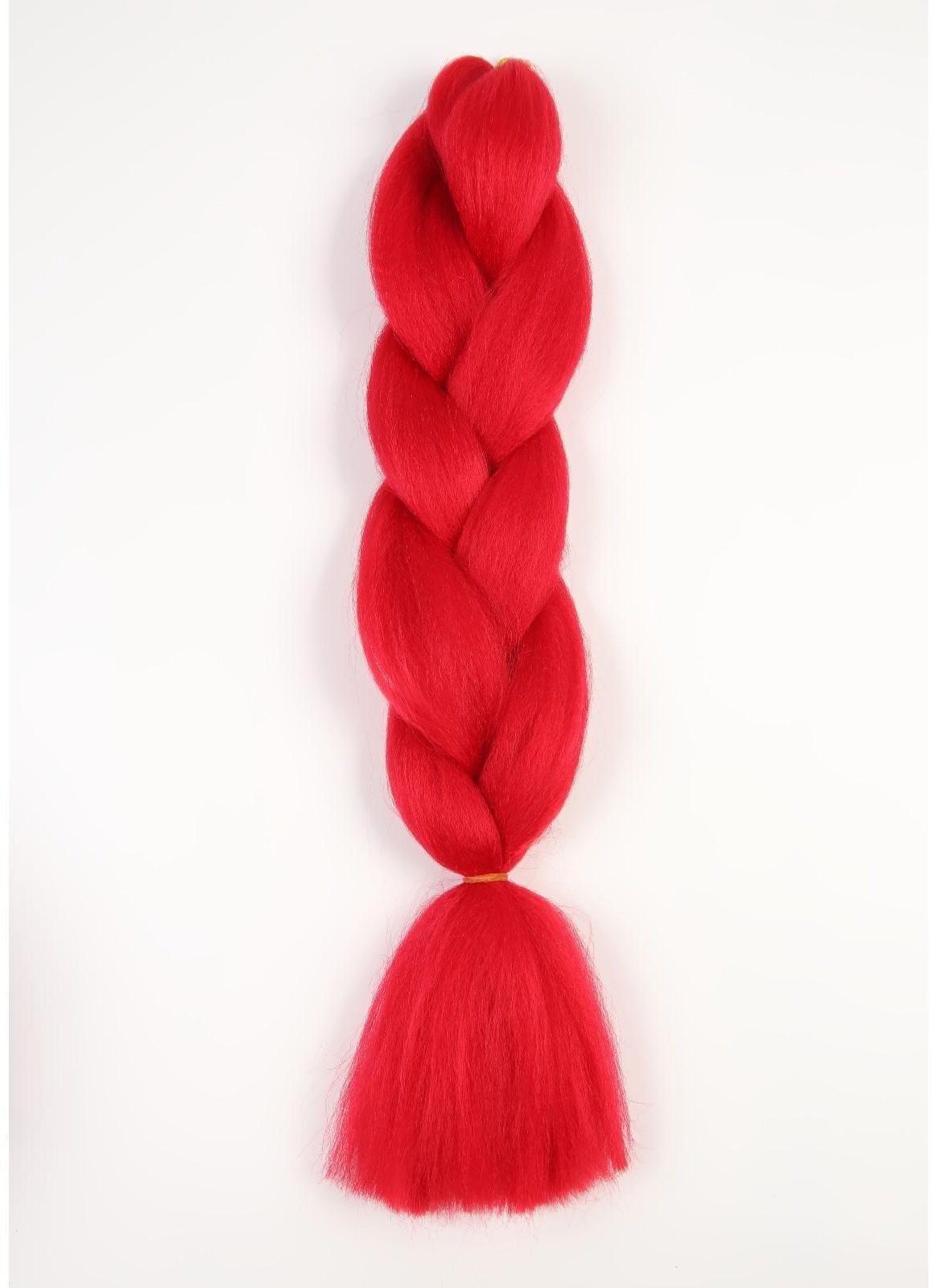 ZUMBA Канекалон однотонный, гофрированный, 60 см, 100 гр, цвет красный(#AY12)