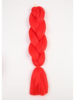 ZUMBA Канекалон однотонный, гофрированный, 60 см, 100 гр, цвет ярко-красный