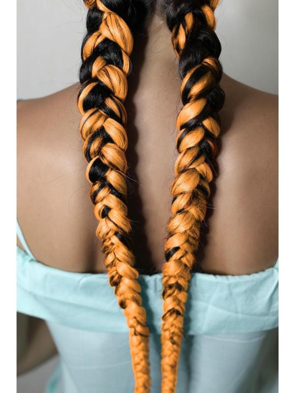 ZUMBA Канекалон однотонный, гофрированный, 60 см, 100 гр, цвет жёлтый(#AY20)