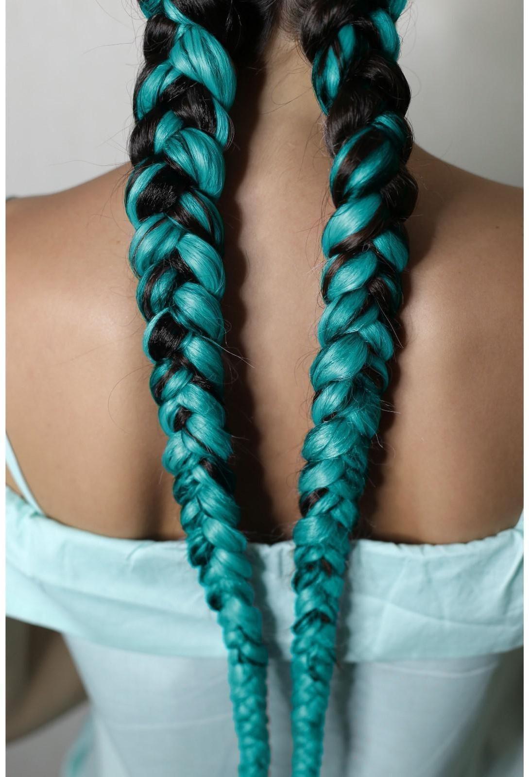 ZUMBA Канекалон однотонный, гофрированный, 60 см, 100 гр, цвет морской волны