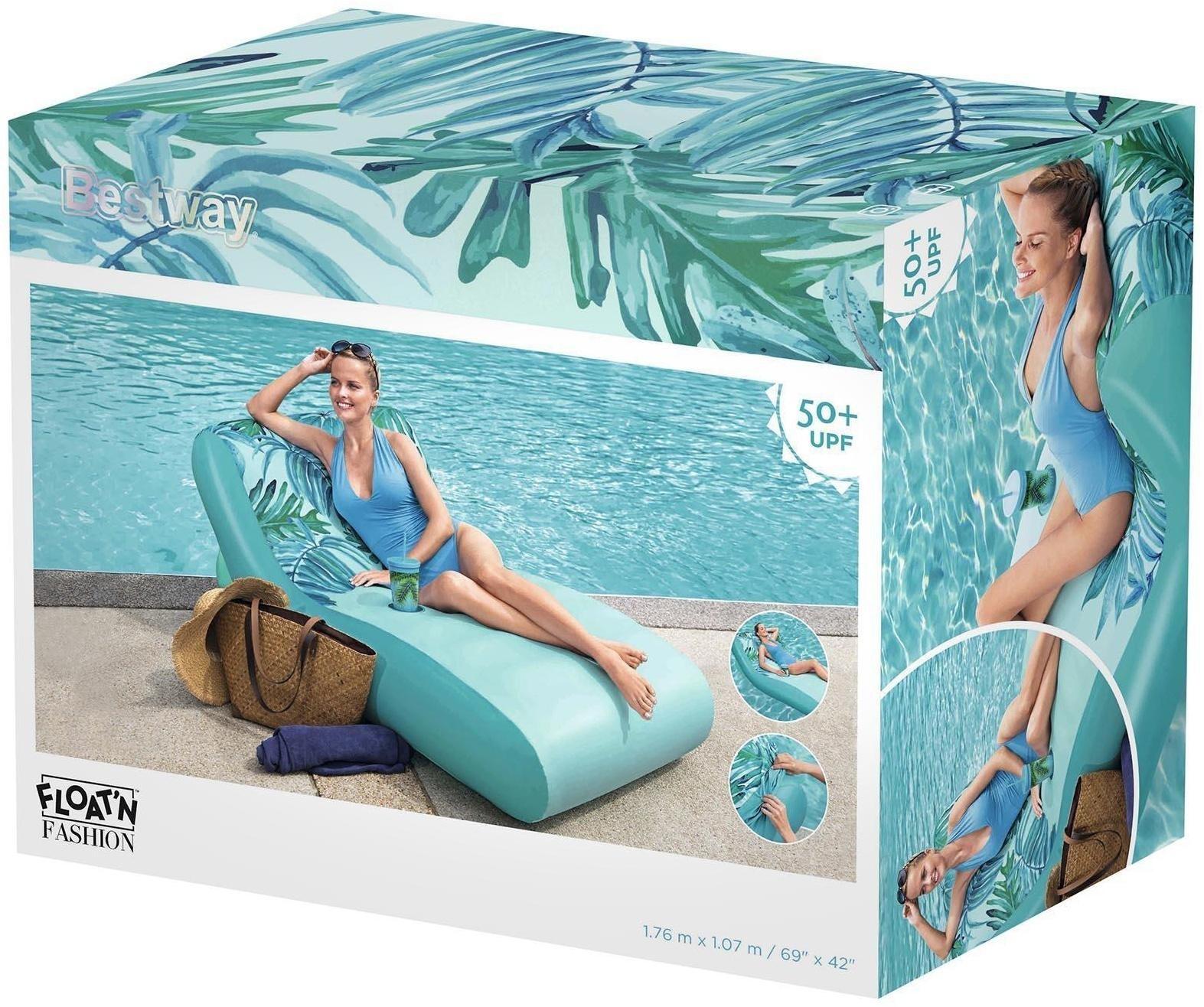 Матрас для плавания «Люкс», 176 x 107 см, с тканевым покрытием 43402 Bestway