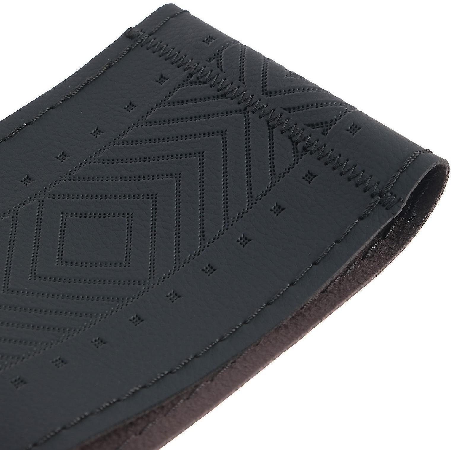 Сшивной чехол на руль 38 см, экокожа, рисунок