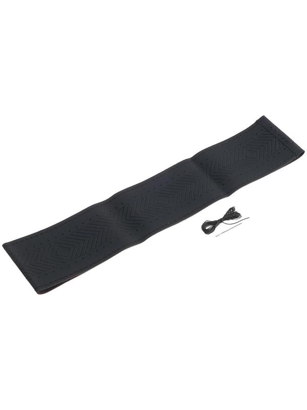 Сшивной чехол на руль 38 см, экокожа, рисунок