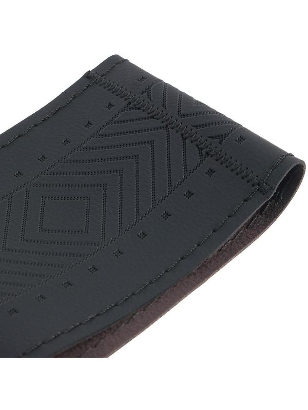 Сшивной чехол на руль 38 см, экокожа, рисунок