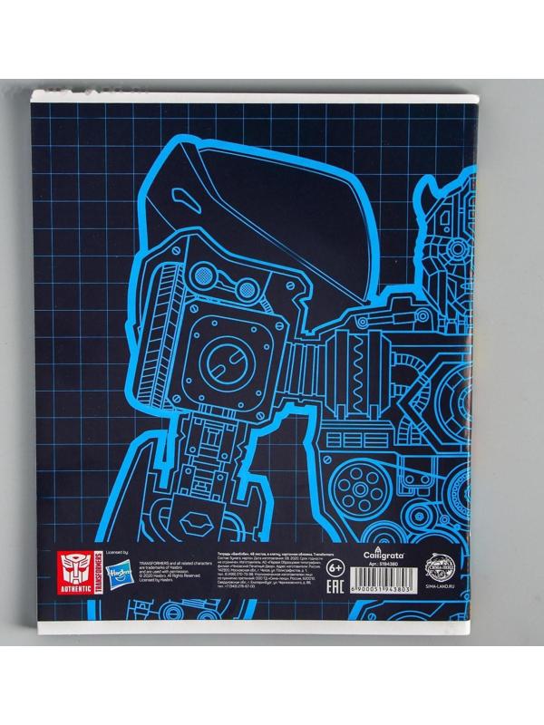 Тетрадь 48 листов в клетку, картонная обложка 