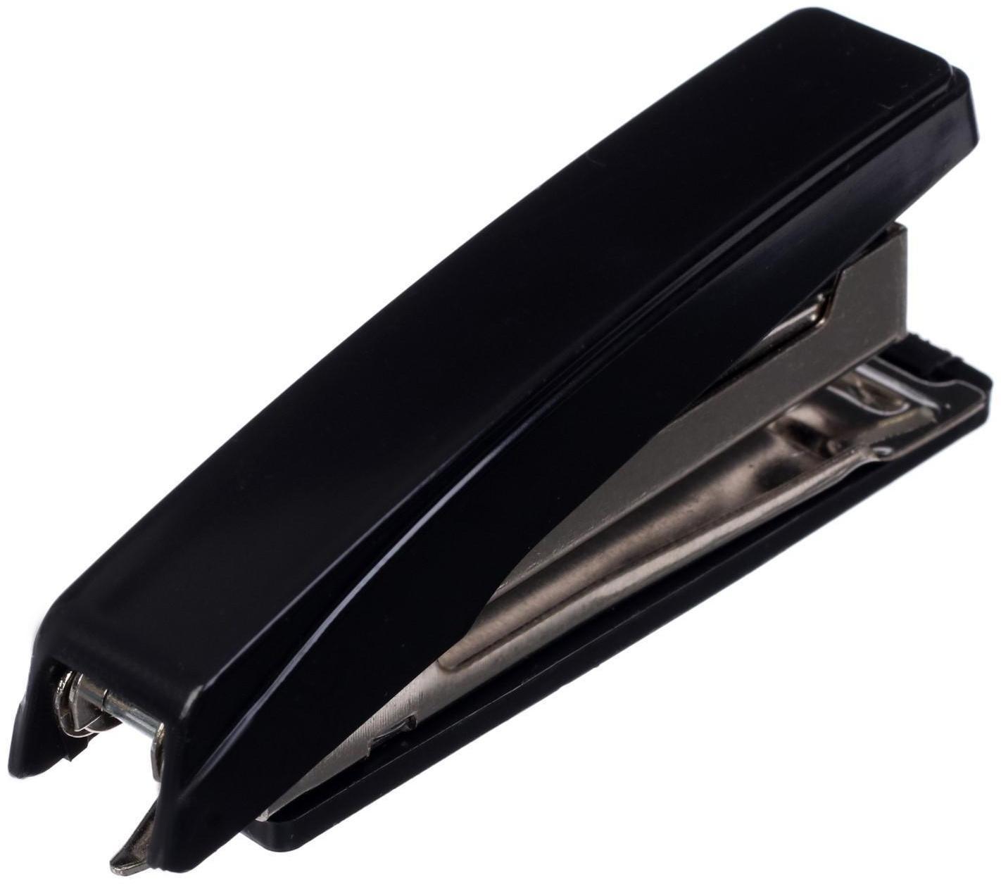 Cтеплер №10, на 10 листов, пластиковый кропус, встроенный антистеплер, цвет чёрный, Attomex