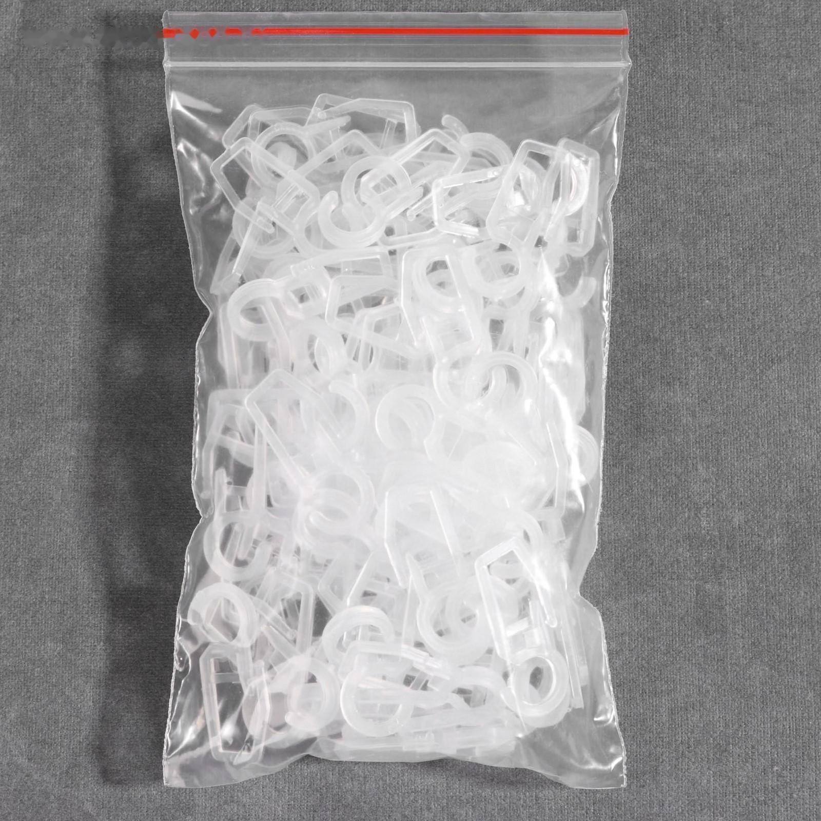 Крючок для штор, на кольцо, 35 × 15 мм, цвет прозрачный