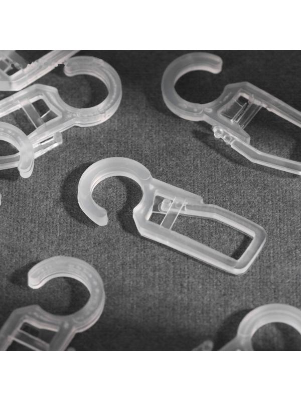 Крючок для штор, на кольцо, 35 × 15 мм, цвет прозрачный