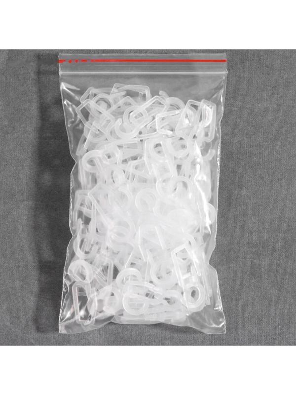 Крючок для штор, на кольцо, 35 × 15 мм, цвет прозрачный