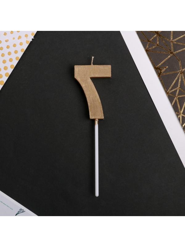 Свеча в торт цифра «7», шампань