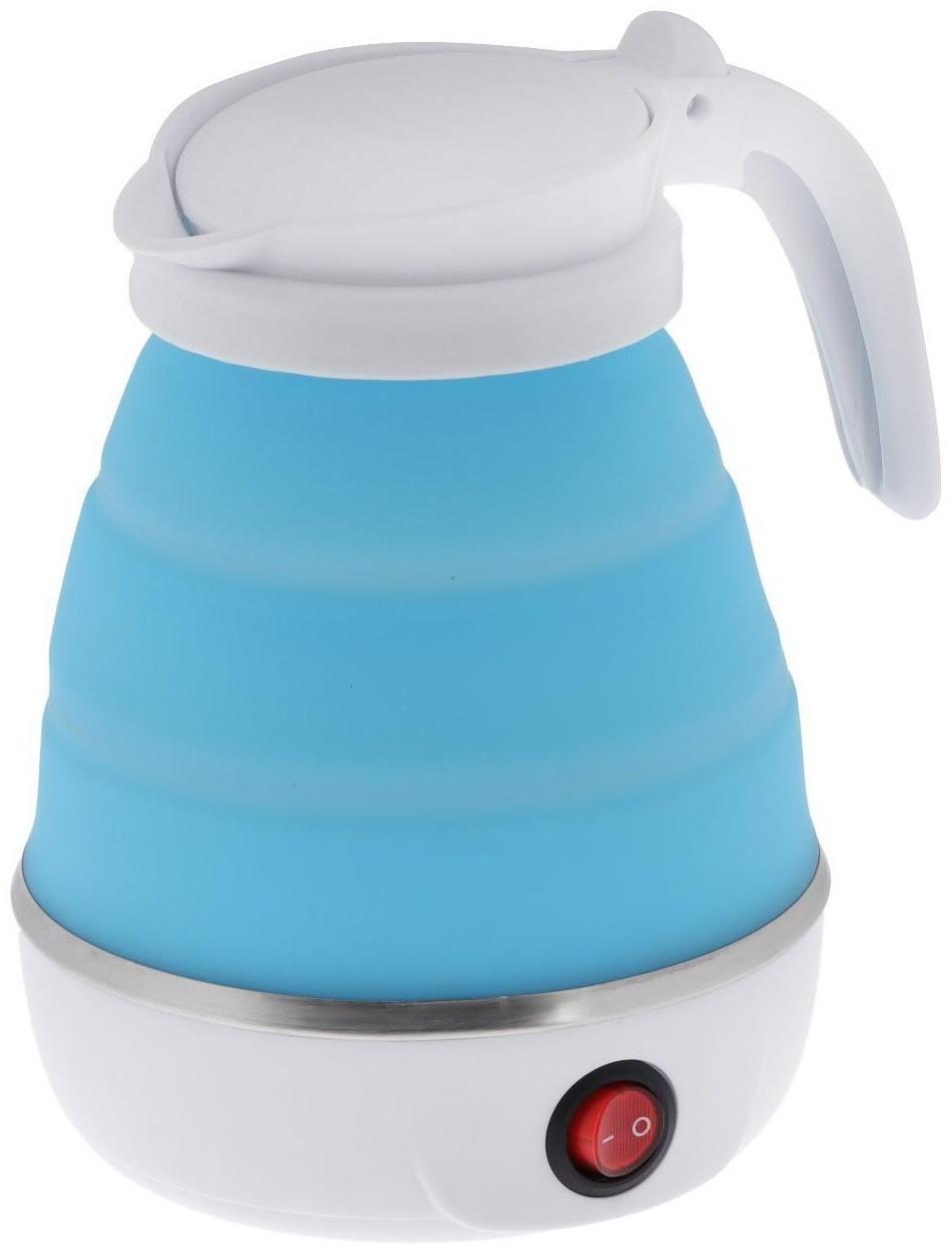 Чайник электрический LuazON LSK-1812, пластик, 0.6 л, 600 Вт, дорожный, белый