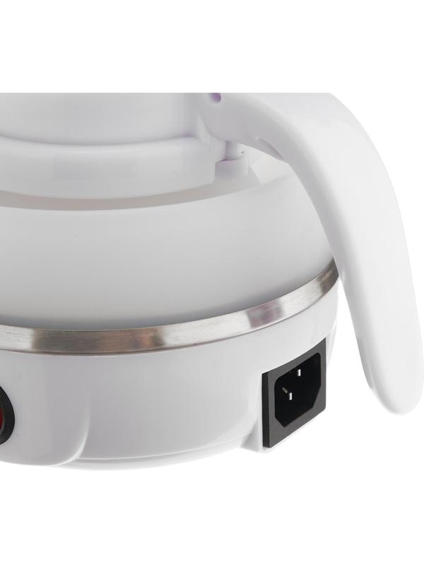 Чайник электрический LuazON LSK-1812, пластик, 0.6 л, 600 Вт, дорожный, белый