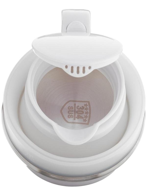 Чайник электрический LuazON LSK-1812, пластик, 0.6 л, 600 Вт, дорожный, белый