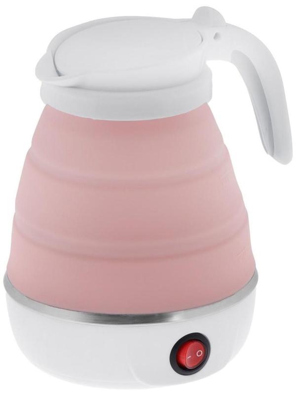 Чайник электрический LuazON LSK-1812, пластик, 0.6 л, 600 Вт, дорожный, белый