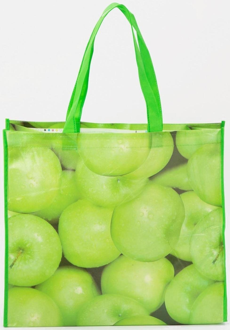 Сумка хозяйственная без молнии, цвет зелёный