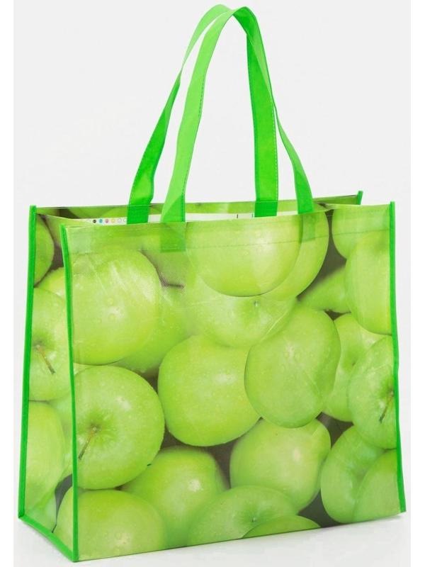 Сумка хозяйственная без молнии, цвет зелёный