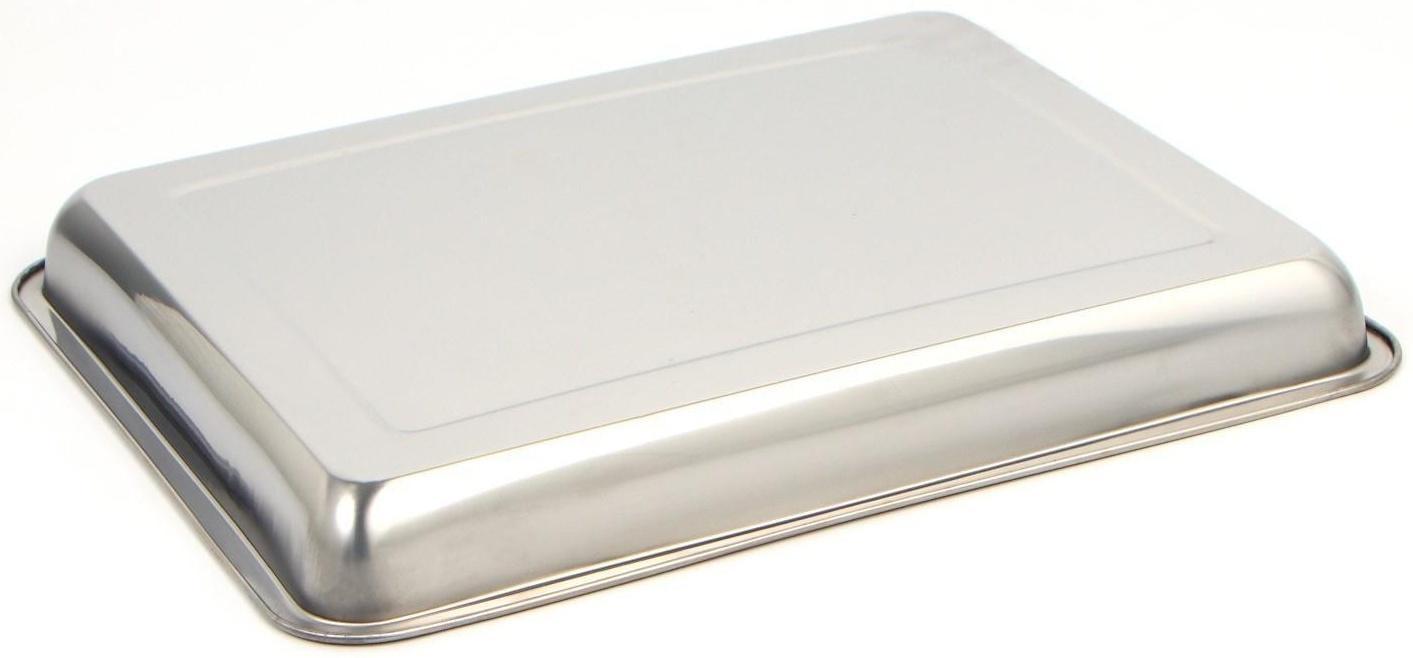Противень глубокий, 45×35×4,8 см, цвет хромированный