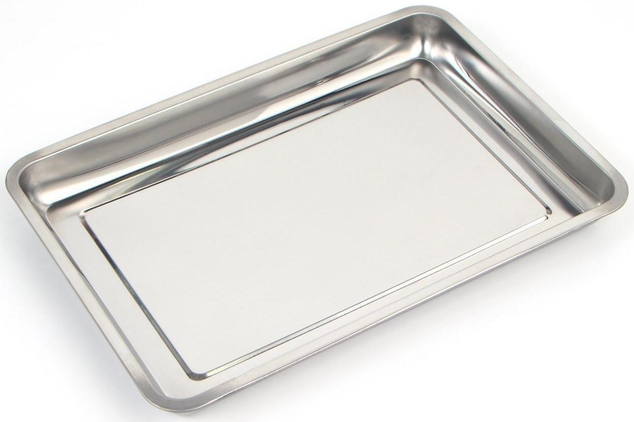Противень глубокий, 50×35×4,8 см, цвет хромированный