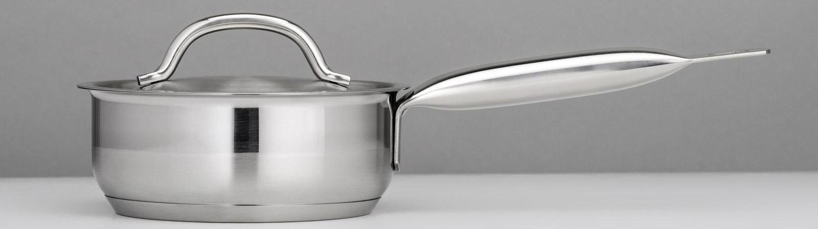 Сотейник, 860 мл, d=14 см, h=5,5 см, металлическая крышка, тройное дно, индукция, цвет серебряный